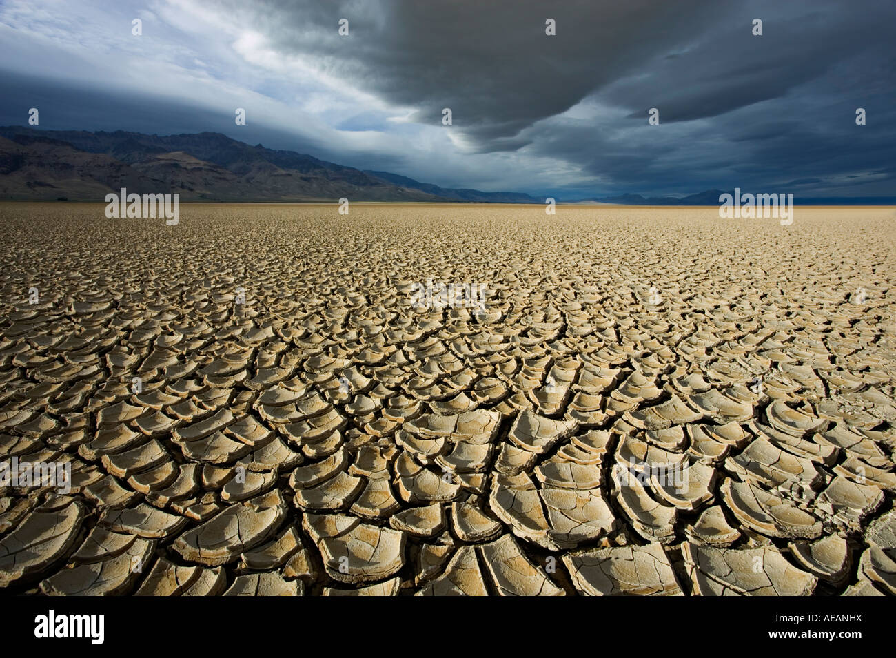 Dynamic tramonto nel deserto Alvord, Oregon Foto Stock