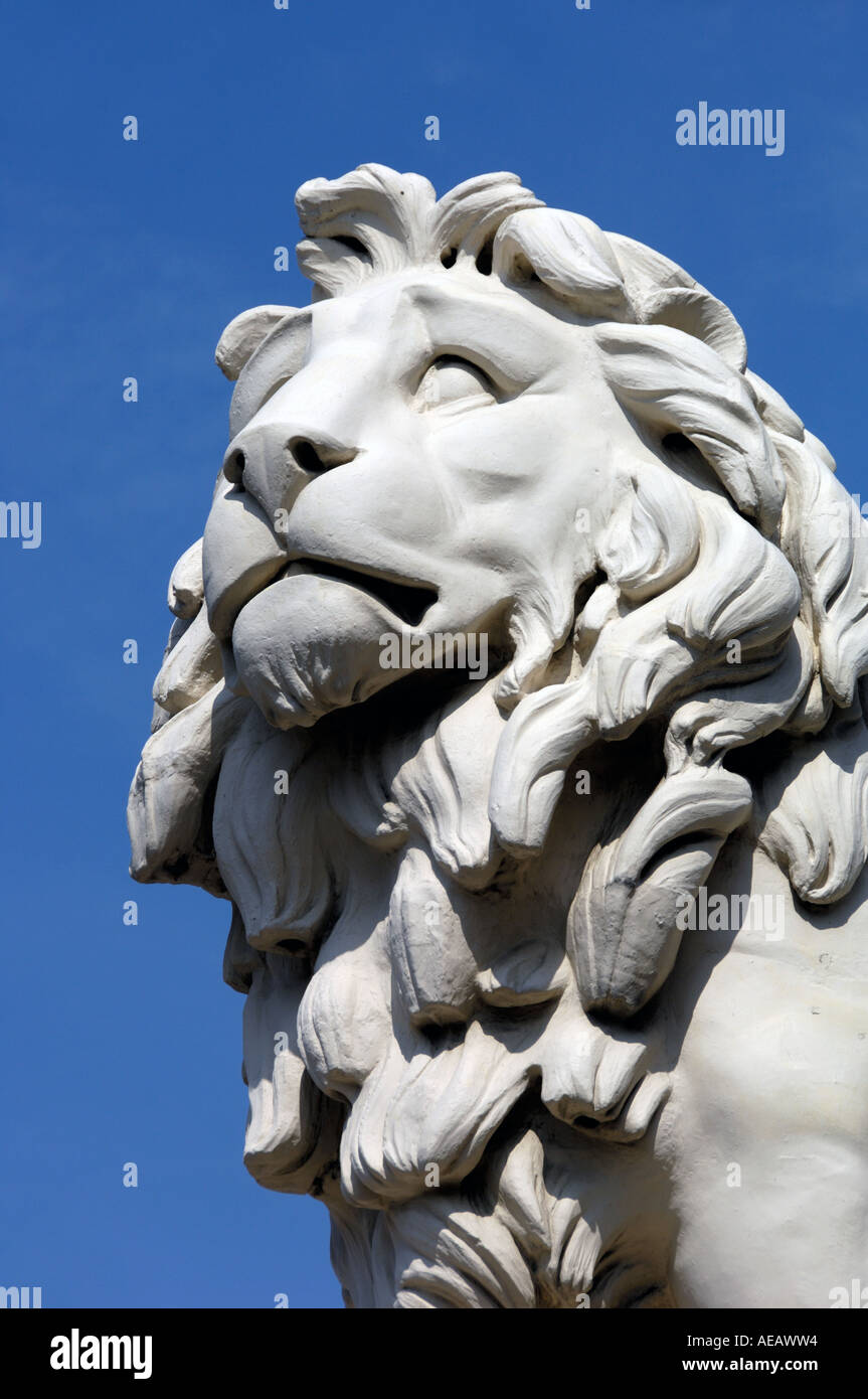 South Bank Lion scultura Londra Foto Stock