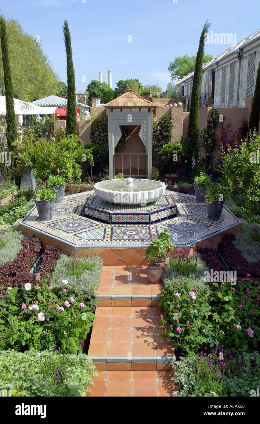 Giardino tappeti al Chelsea Flower Show di Londra che ha vinto una medaglia d'argento Foto Stock