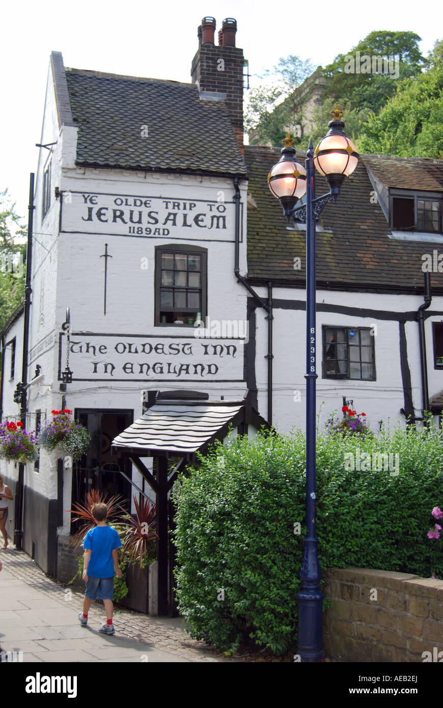 Ye Olde Trip to Jerusalem Inn, Tini di filtrazione cantiere, Nottingham, Nottinghamshire, England, Regno Unito Foto Stock