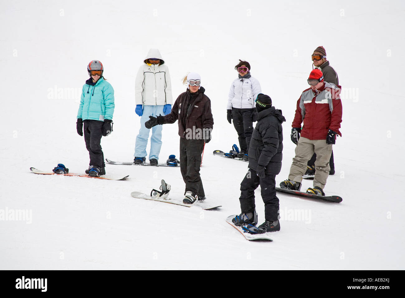 Gli sciatori Arapahoe Basin Ski Resort Montagne Rocciose Colorado USA Foto Stock