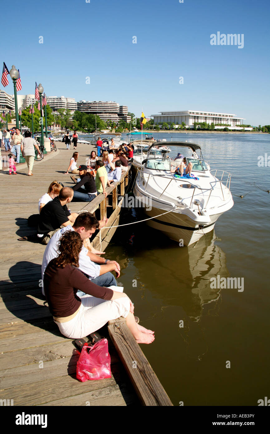 Il Lungomare di Georgetown a Washington DC Foto Stock