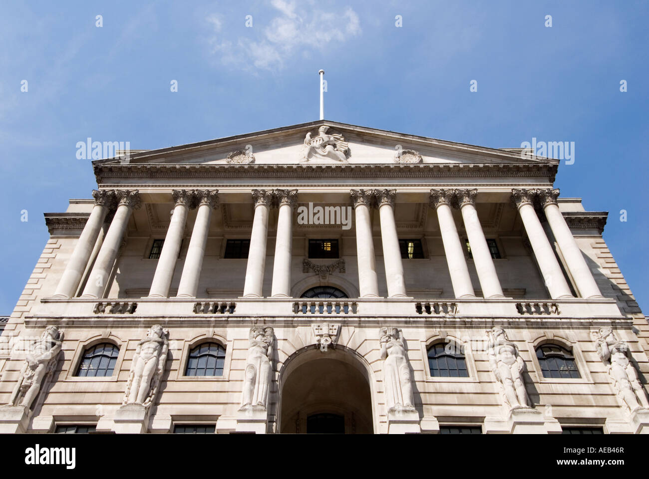La Bank of England building City of London REGNO UNITO Foto Stock
