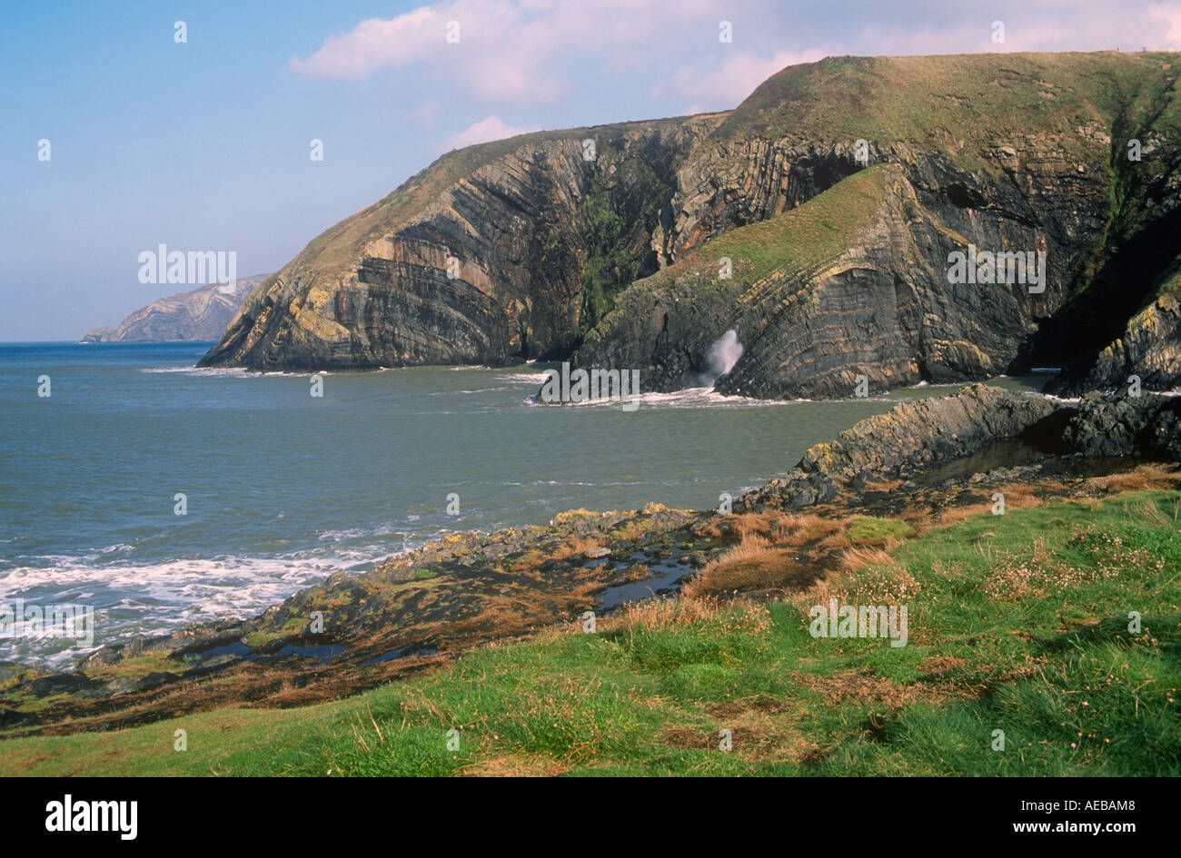 Baia Ceibwr Pembrokeshire Coast West Wales Foto Stock