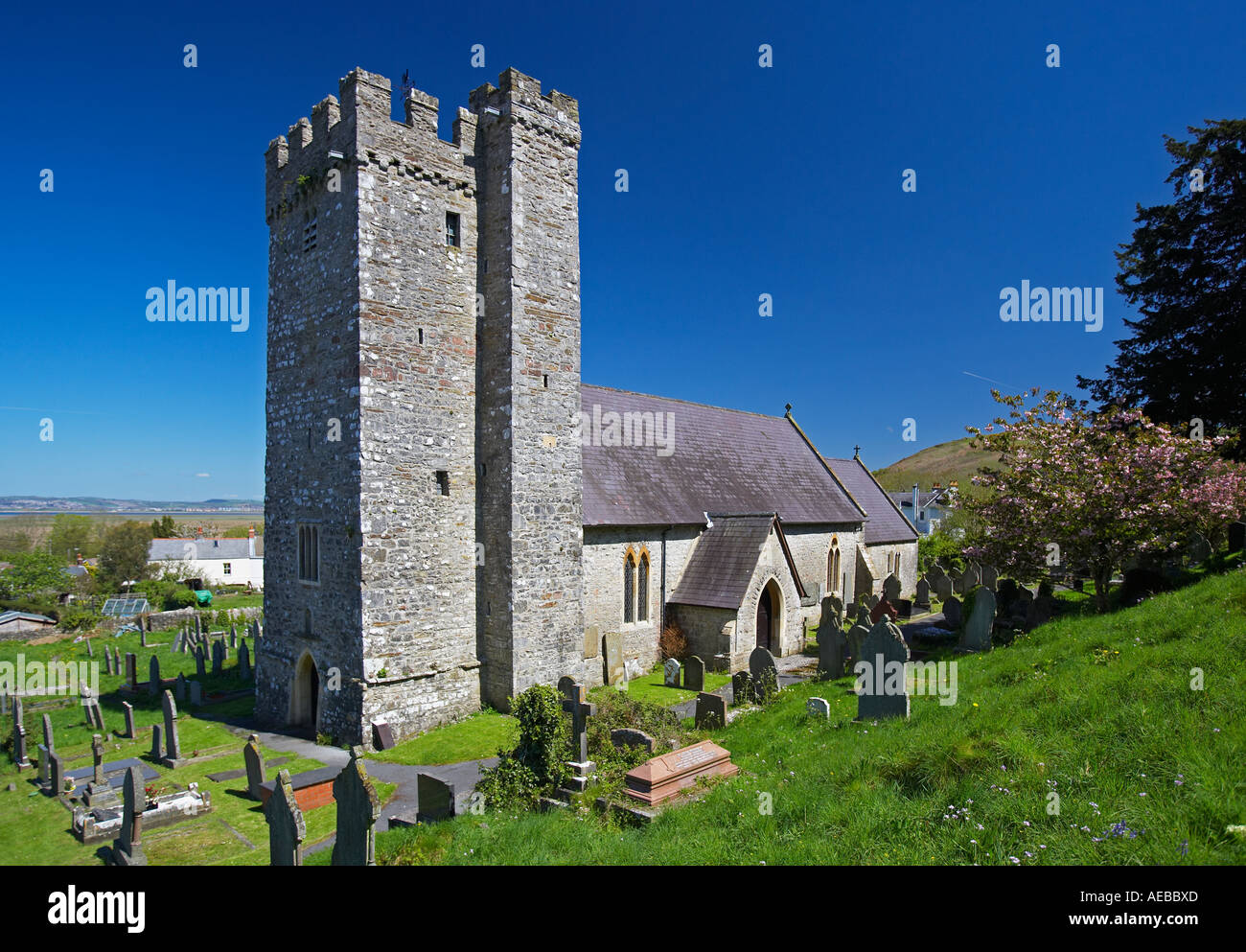 Chiesa Parrocchiale di St Rhidian e St Illtyd Llanrhidian Penisola di Gower South Wales, Regno Unito Foto Stock