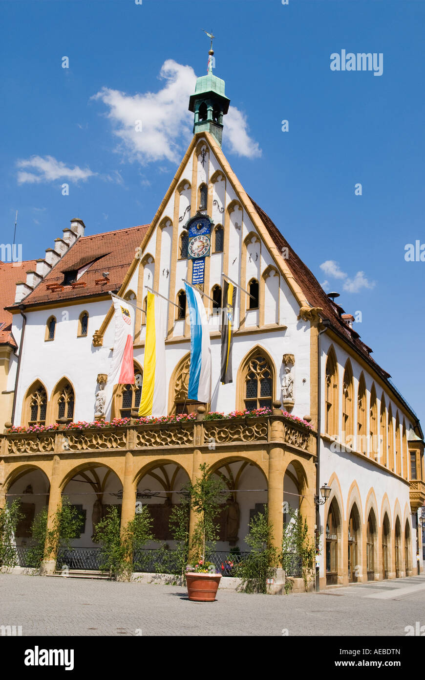 Amberg Rathaus - city hall, Oberpfalz, Baviera, Germania Foto Stock
