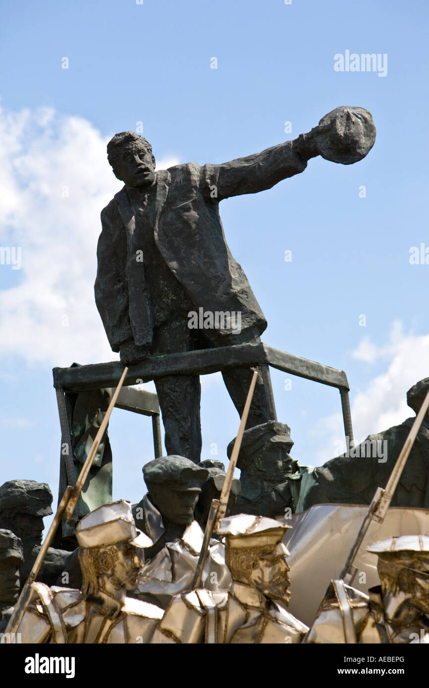 Bela Kun Memorial, Szobor (statua) park, Budapest, Ungheria Foto Stock