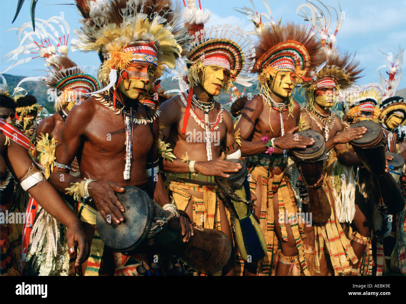 Cerimonia tribale Papua Nuova Guinea Foto Stock