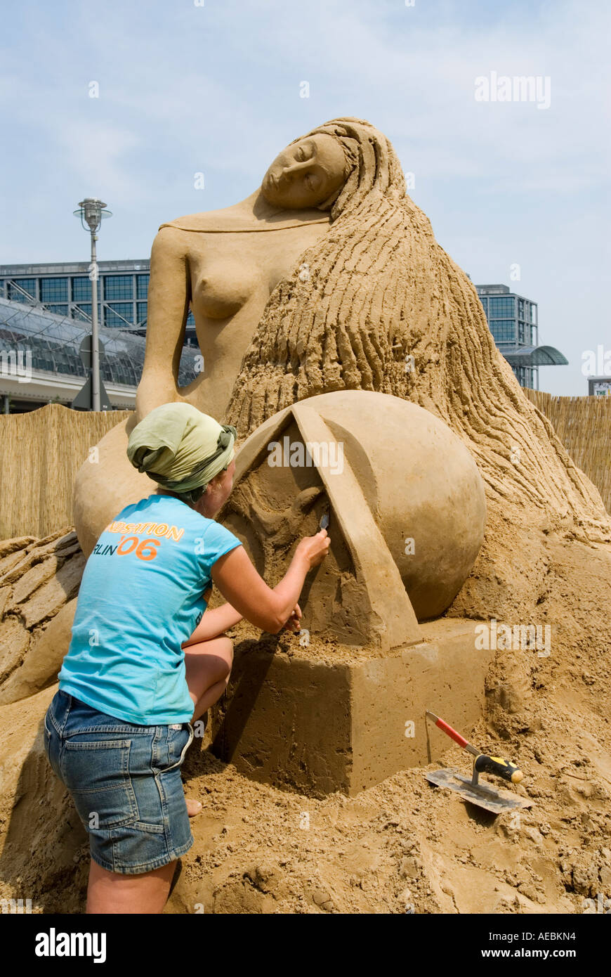 Festival internazionale delle sculture di sabbia tenutasi a Berlino Germania Giugno 2006 Foto Stock