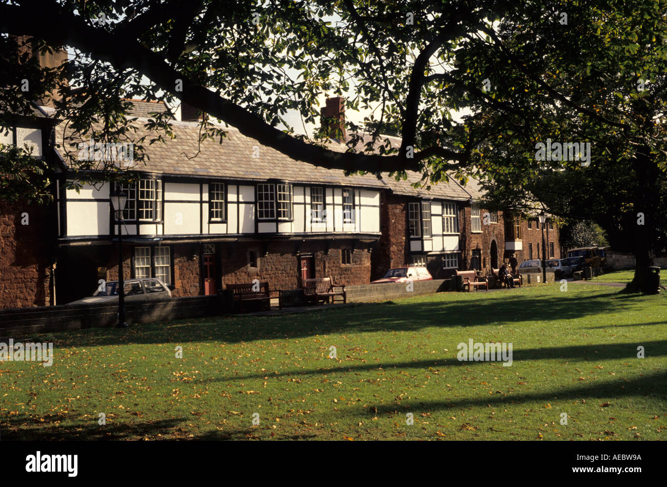 Elizabethan edifici in mattoni Exeter Devon England Foto Stock