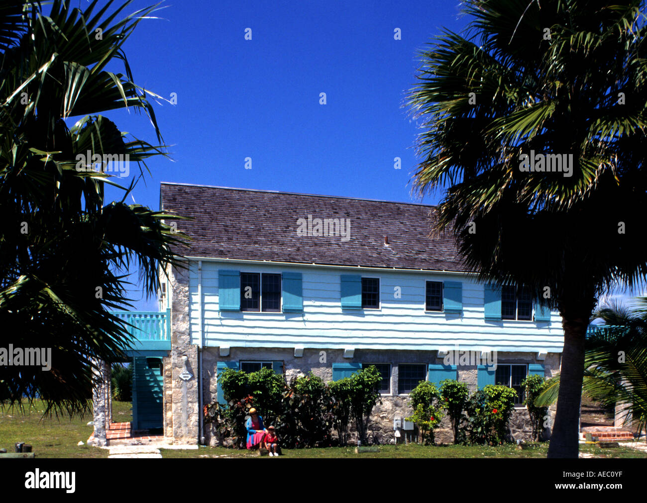 Bahama bahamas port harbour vecchia casa latina tropicali dei Caraibi bellissima Foto Stock