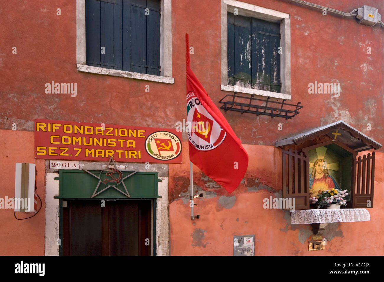 Ufficio del dazio del partito comunista italiano a Venezia (Italia). Permanence du particol communiste Italien à Venise (Italie). Foto Stock