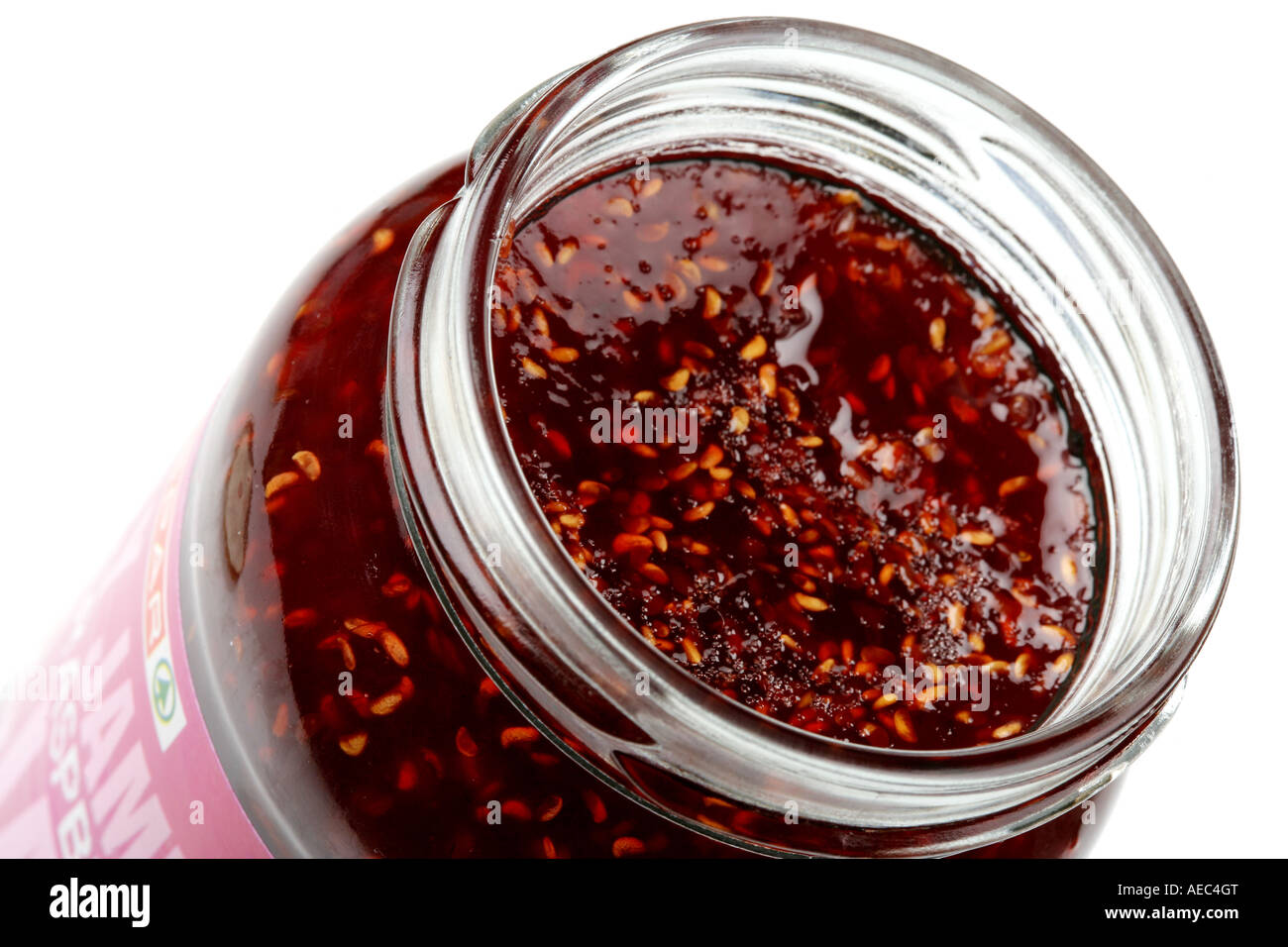 marmellata di lamponi Foto Stock