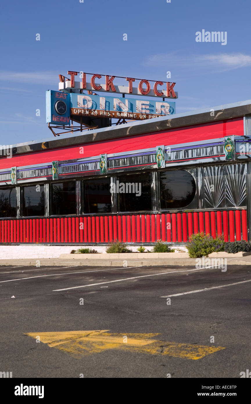Vista del Tick Tock diner in Clifton New Jersey USA Ottobre 2006 Foto Stock