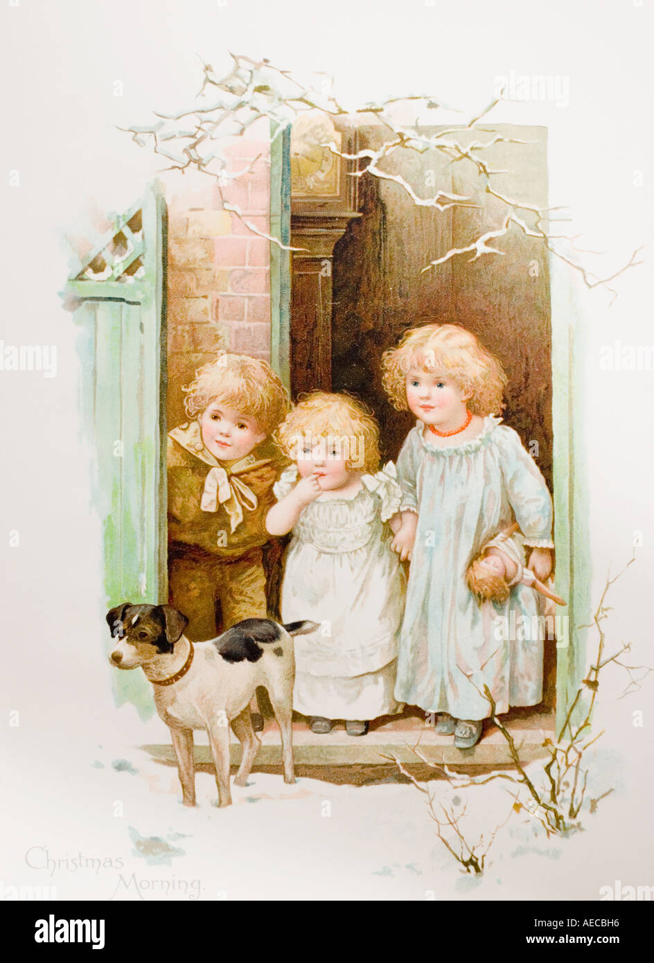 La mattina di Natale, dal Golden Playhours illustrato da Harriet Bennett circa 1863 Foto Stock