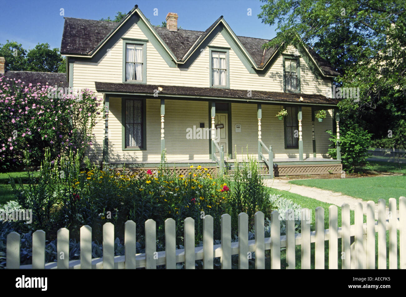 Brent luogo agriturismo (1876), Old City Park, Dallas, Texas, Stati Uniti d'America Foto Stock
