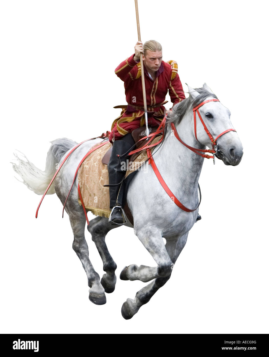Cavaliere medioevale Foto Stock