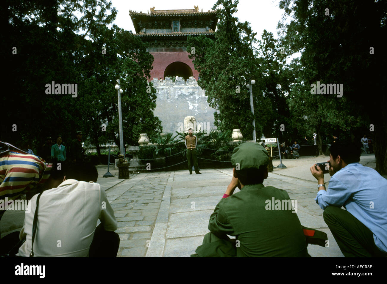 Cina Pechino tombe imperiali turisti cinesi fotografia Foto Stock