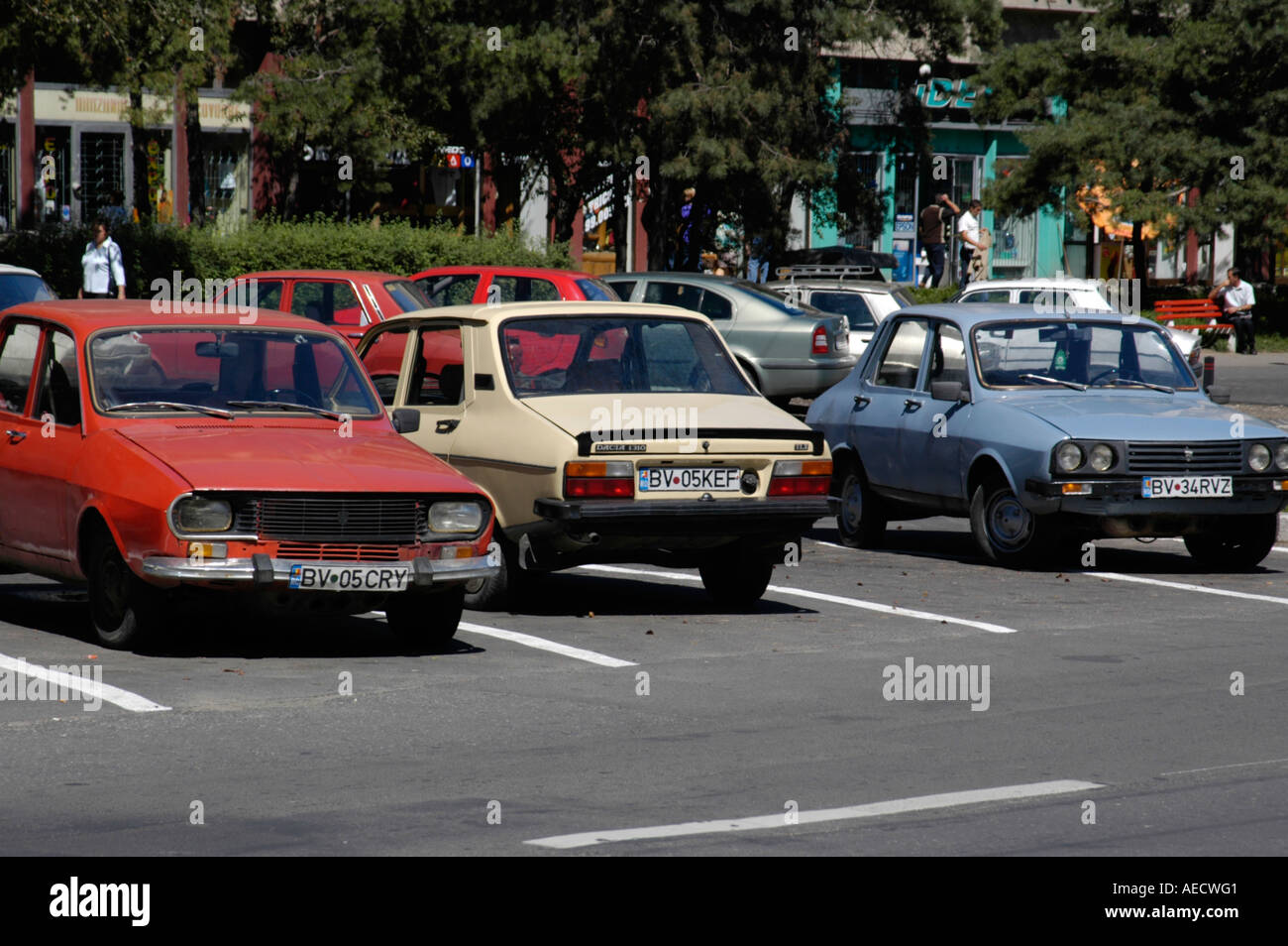 Brasov, vecchia auto Dacia Foto Stock