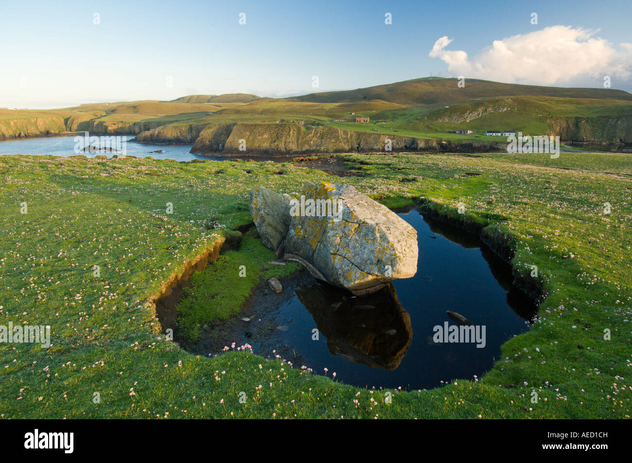 Paesaggio di Fair Isle (Shetland, Regno Unito) Foto Stock