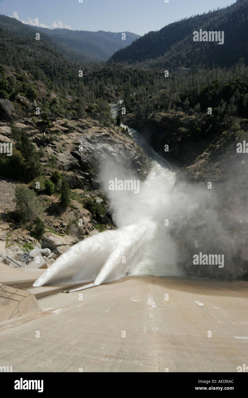 Parco Nazionale di Yosemite in California USA O Shaughnessy Dam ett Hecty Hetch Hetchy e serbatoio Foto Stock