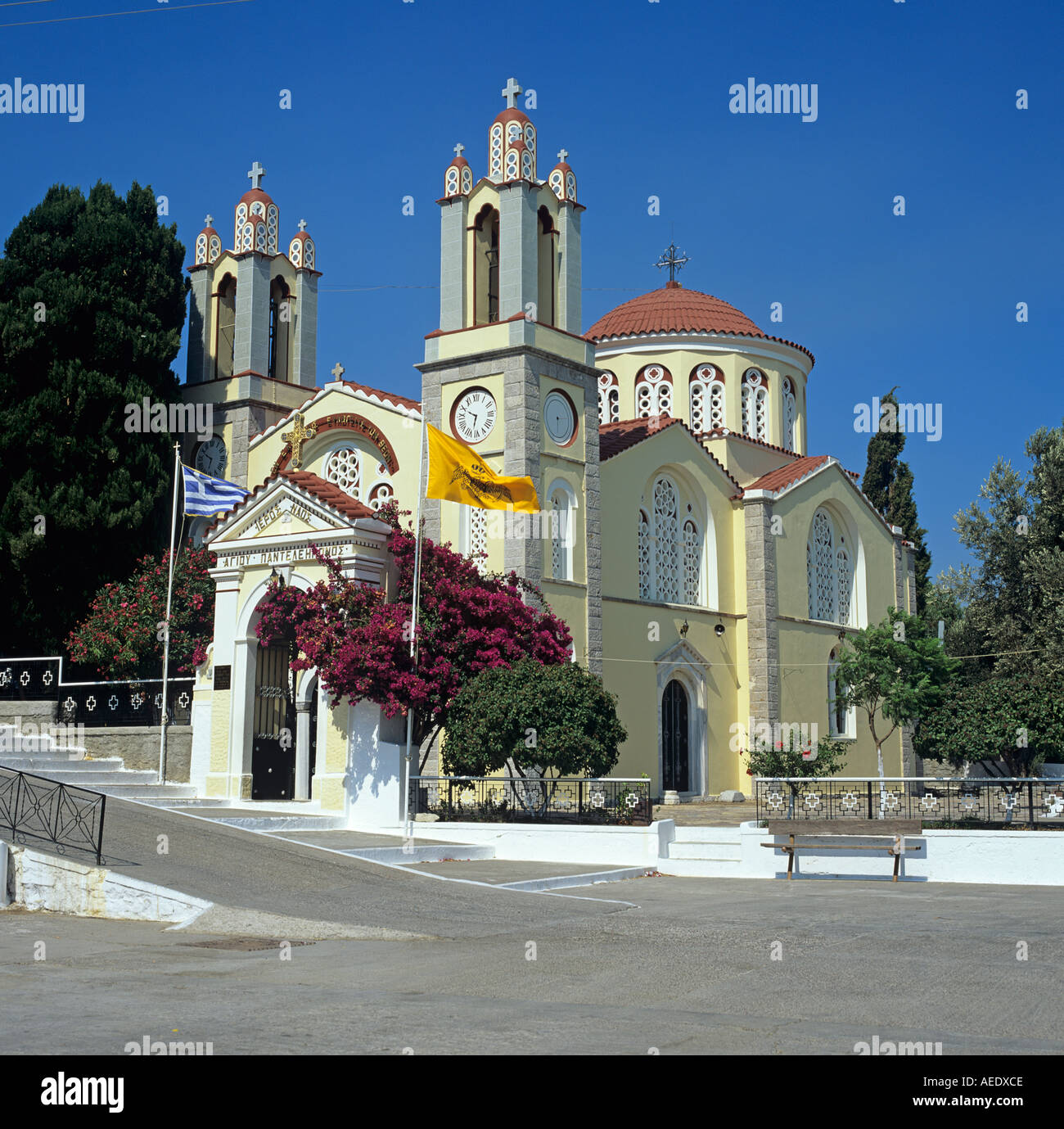Chiesa Orthadox Rodi Isole Greche Grecia Hellas Foto Stock
