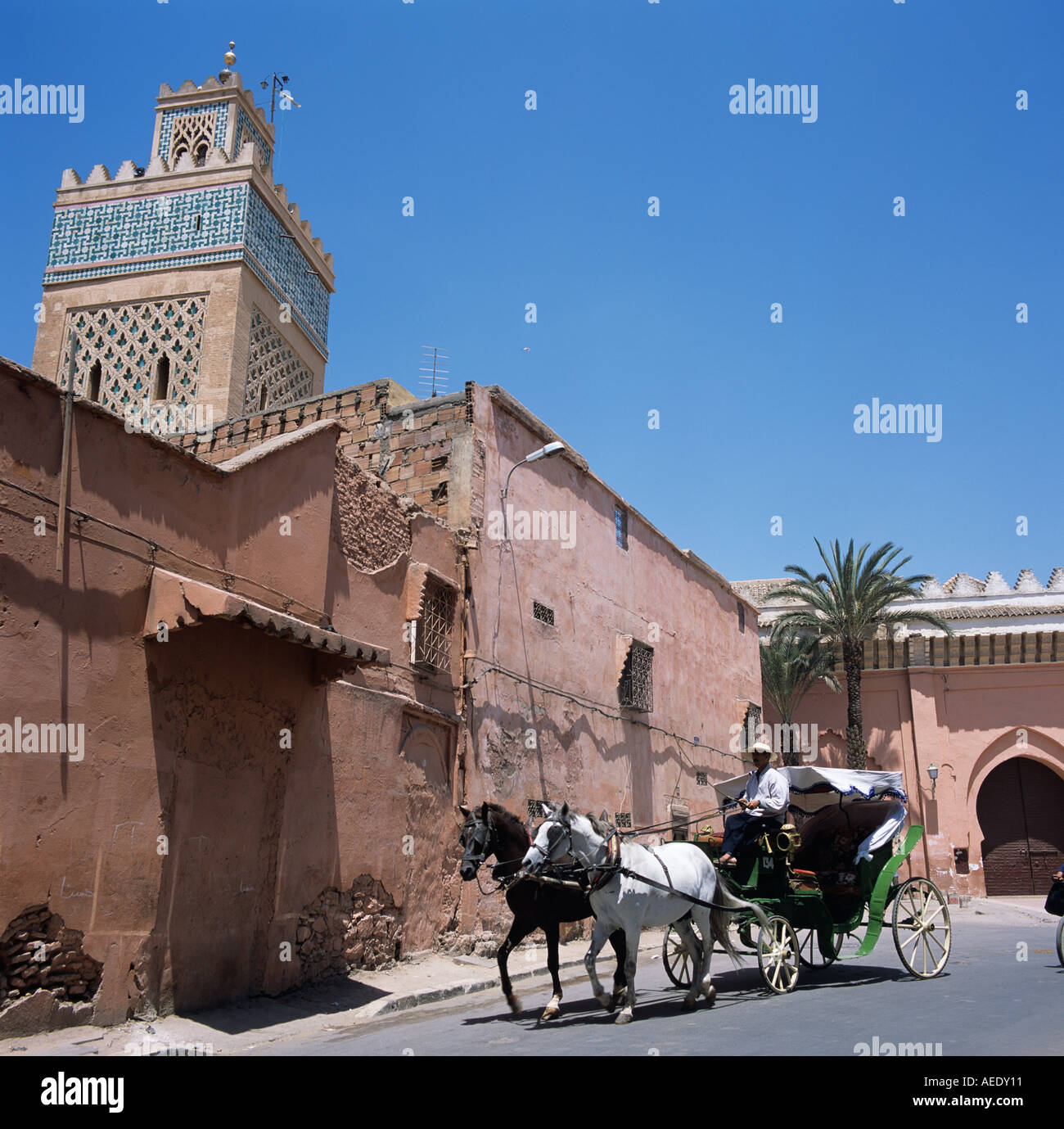 Le mura della città marrakech marocco Africa del Nord Foto Stock