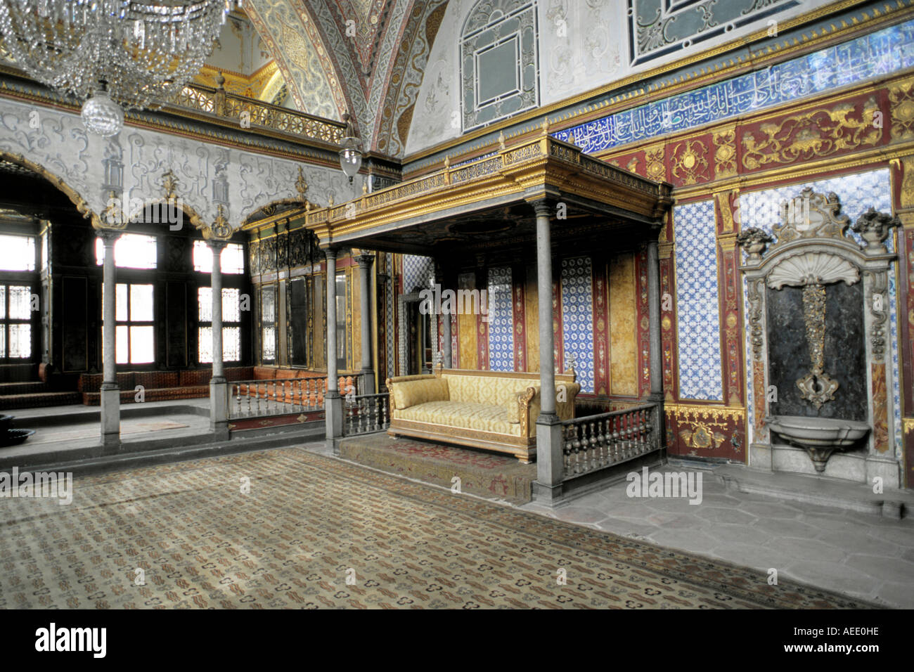 Turchia Istanbul Palazzo Topkapi Harem Imperatore Camera s Foto Stock
