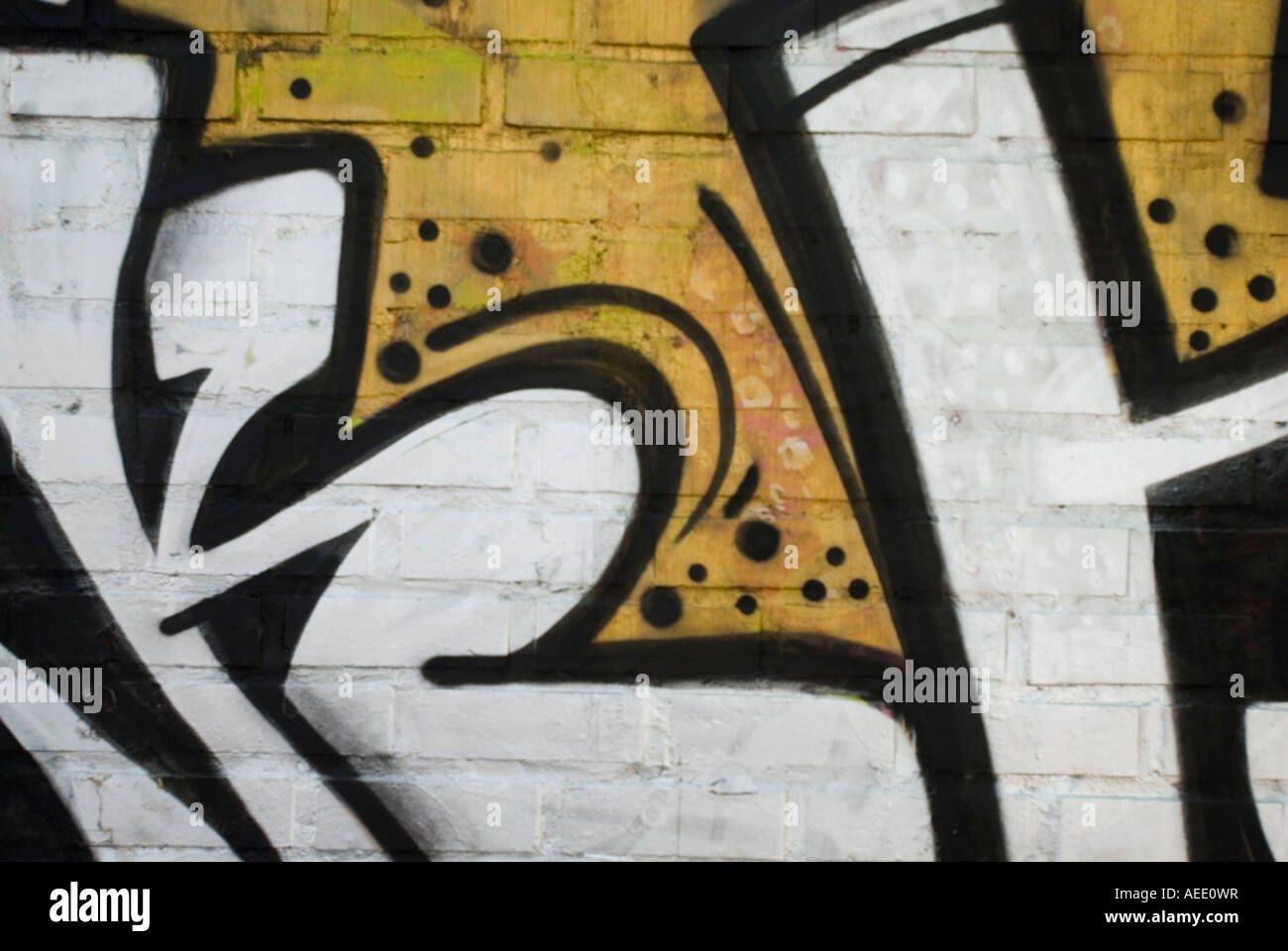Graffiti su un muro a Santiago del Cile. Foto Stock