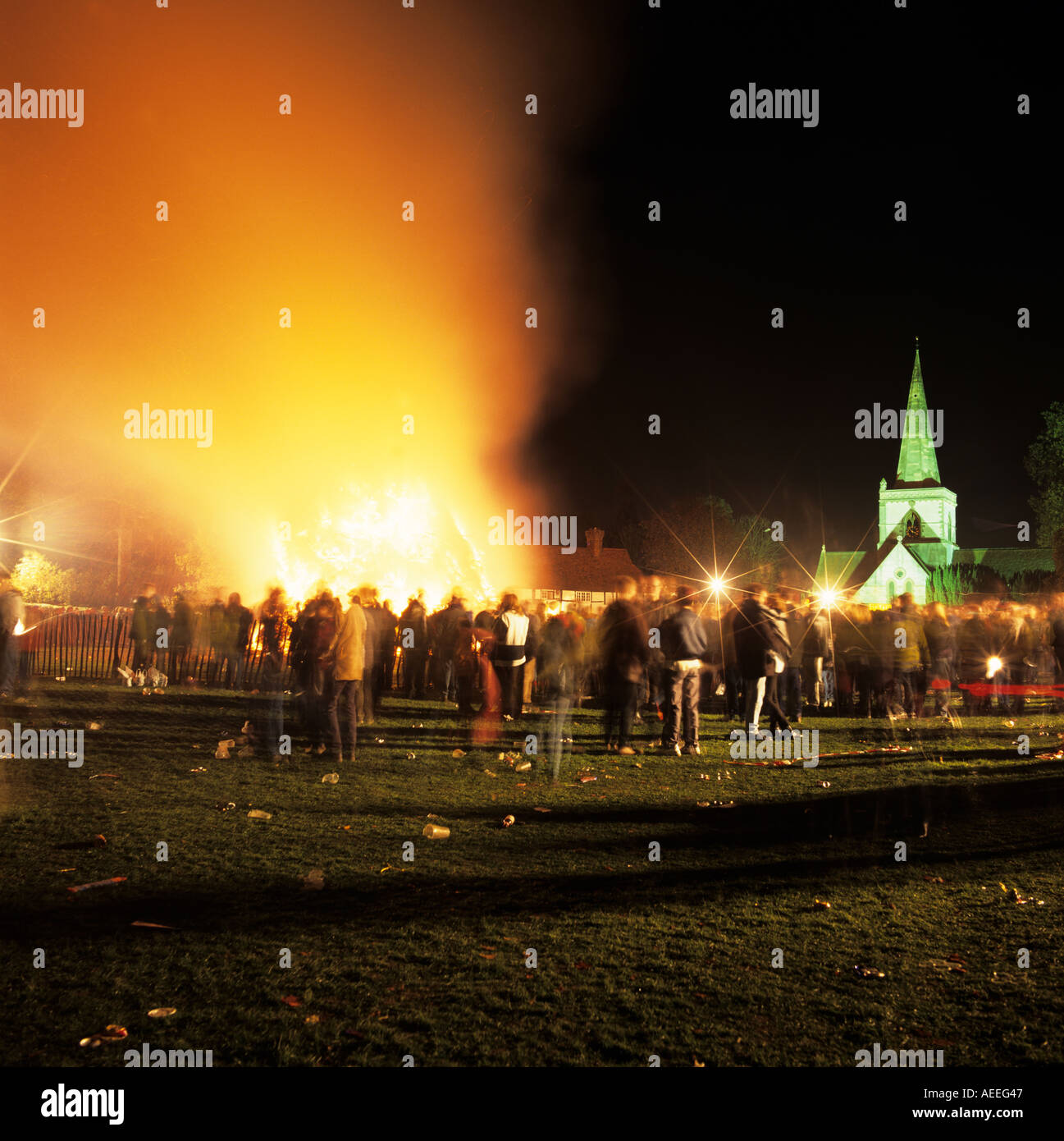 Fuochi d'artificio Brokham Surrey U K l'Europa Foto Stock