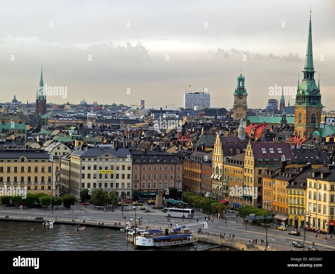 Vista panoramica della città vecchia di Stoccolma Foto Stock