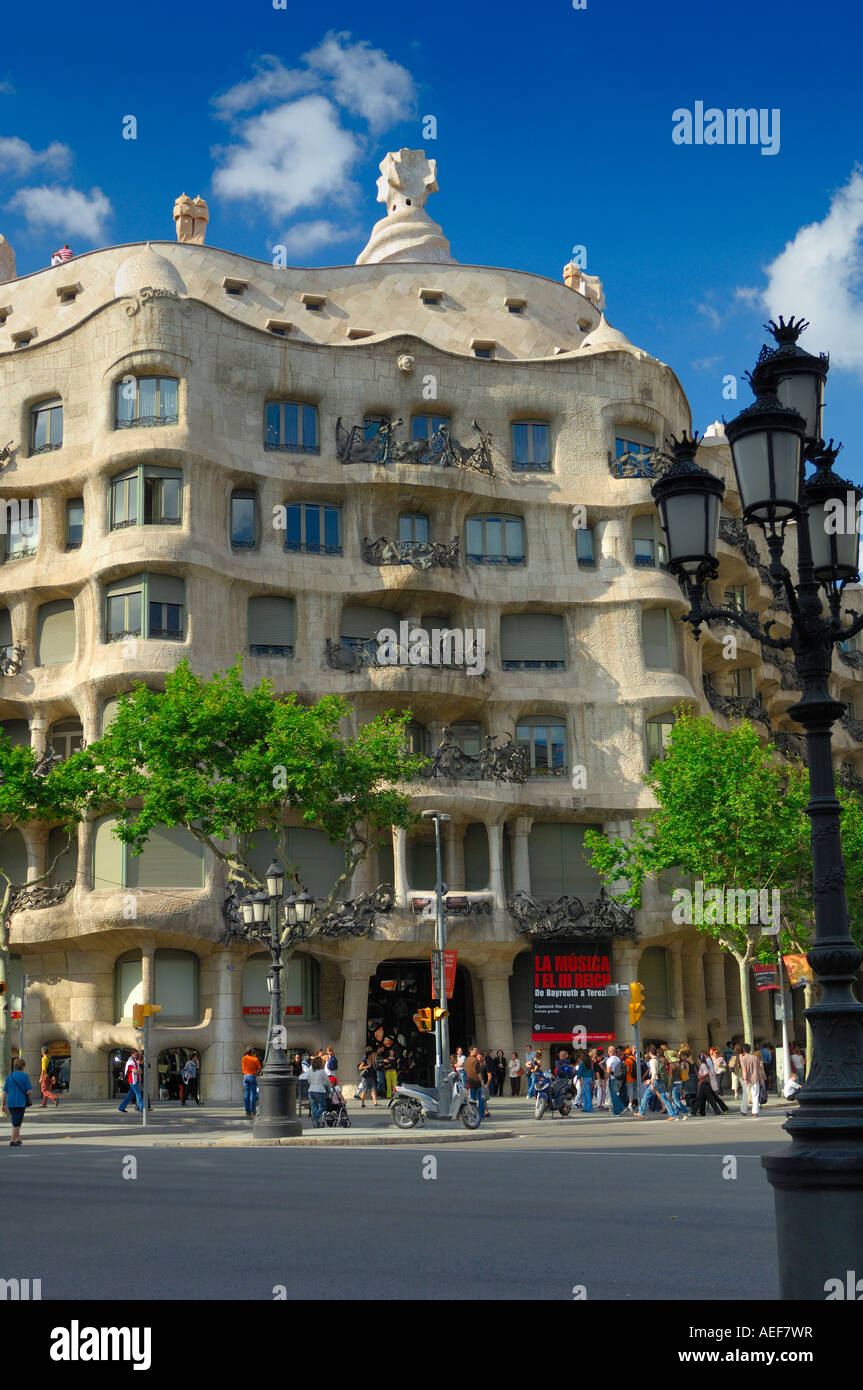 CASA MILÀ. La Pedrera. Antoni Gaudí Foto Stock