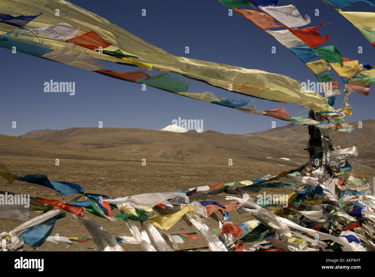 Vista dal vertice di Gatso La Pass Tibet Foto Stock