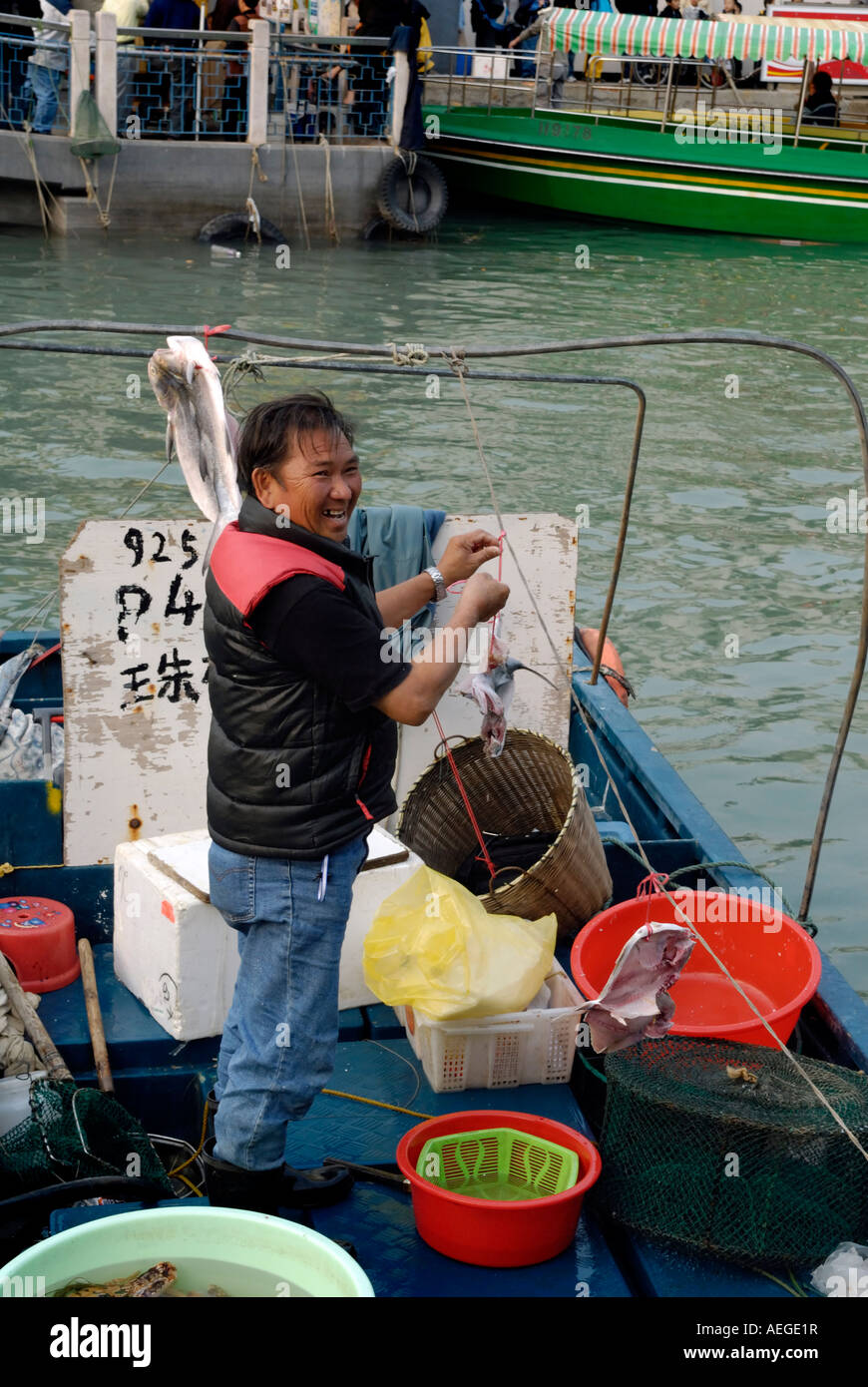 Tai O è una cittadina di pescatori che si trova nel nord-ovest dell'Isola di Lantau e più di tre secoli di vita. Foto Stock