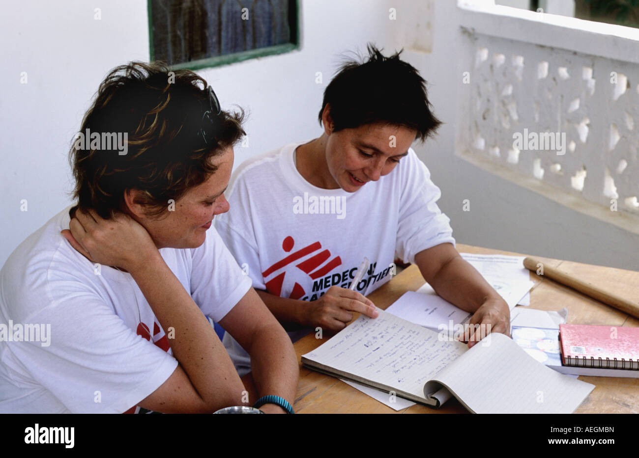 MSF infermieri in Somalia Foto Stock