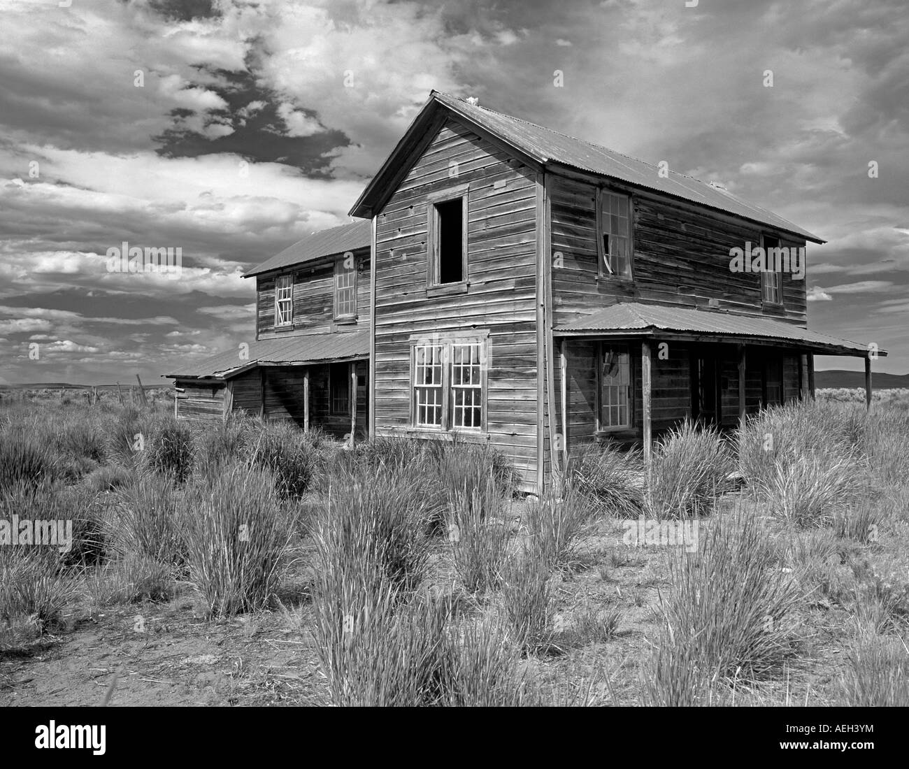 Abbandonato homestead il sottrarsi Ranch vicino Adel Oregon Foto Stock