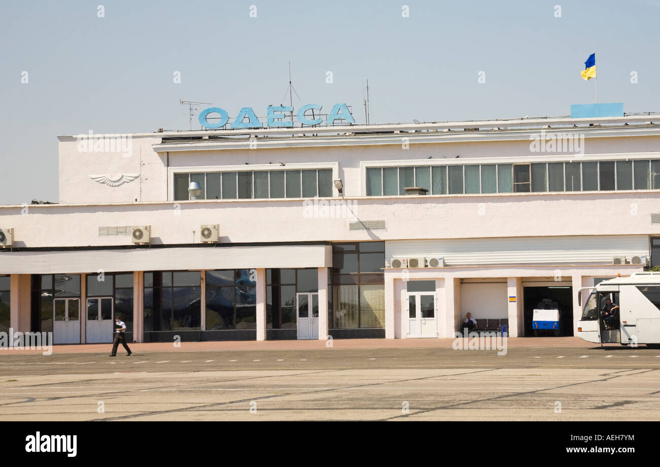 Il terminale del Odesa Aeroporto Internazionale in Ucraina Foto Stock