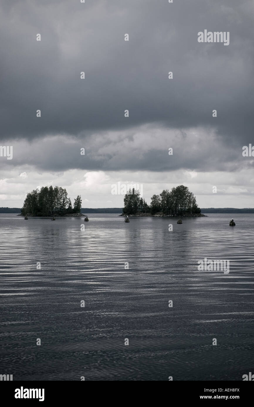 Il fiume Pielisjoki nella città di Joensuu Finlandia Foto Stock