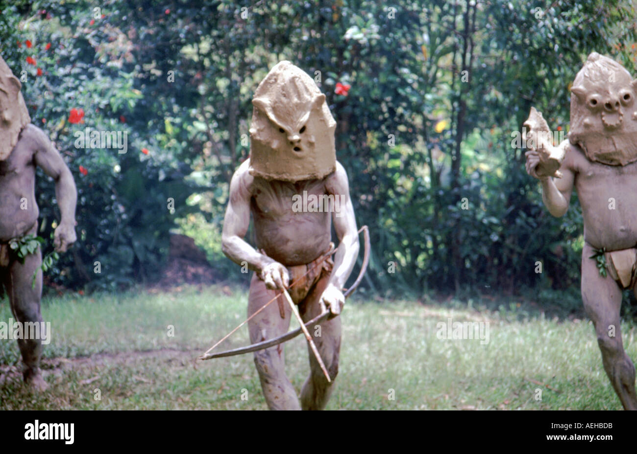 Mudmen di Goroka in Papua Nuova Guinea Foto Stock