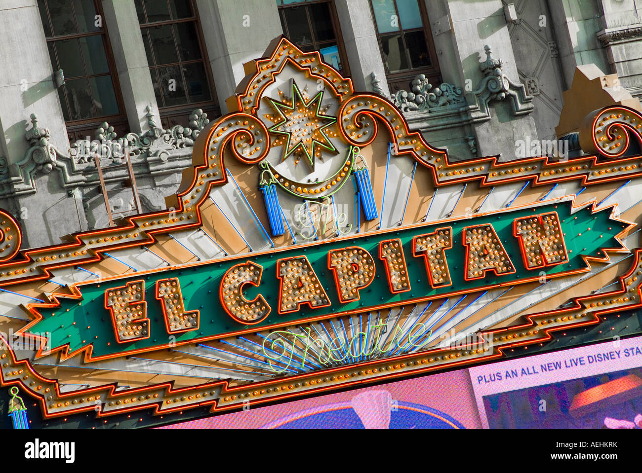 El Capitan theater di fronte al Kodak Theatre di Hollywood California USA Foto Stock