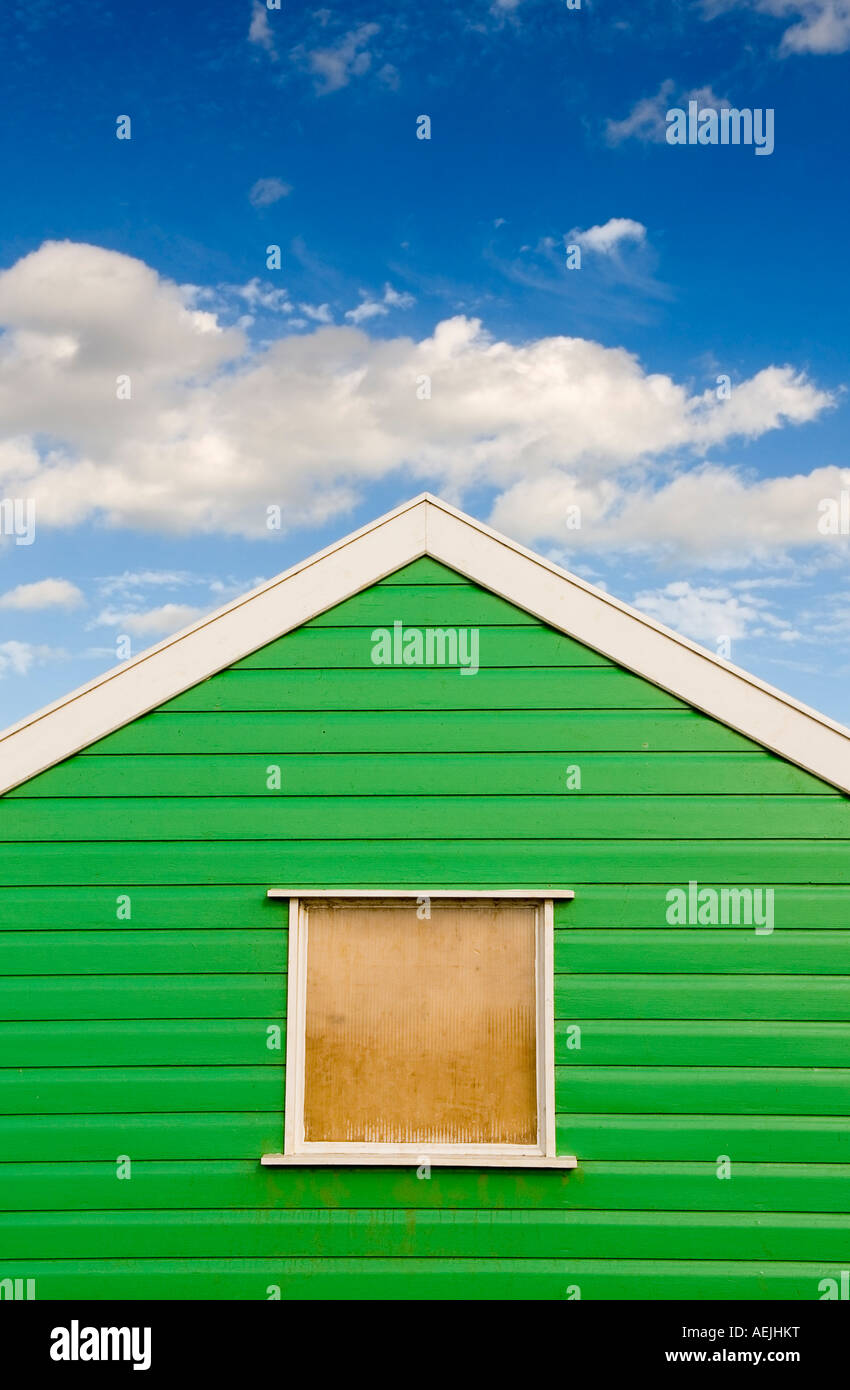 Verde Southwold Beach Hut Foto Stock