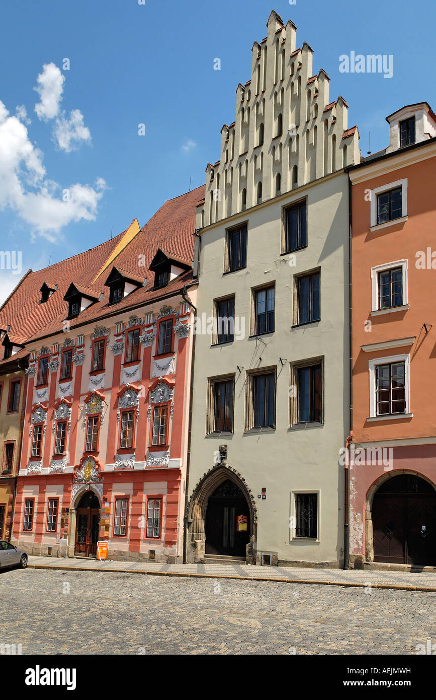 Il centro storico di Cheb, Eger, west Bohemia Repubblica Ceca Foto Stock