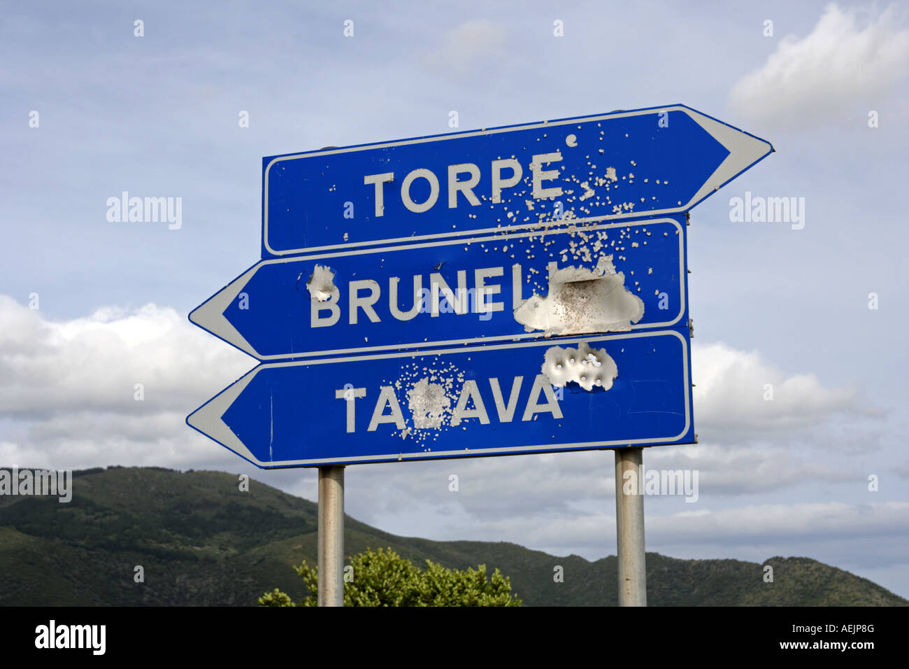 Strada sarda firmare la pratica di destinazione Foto Stock