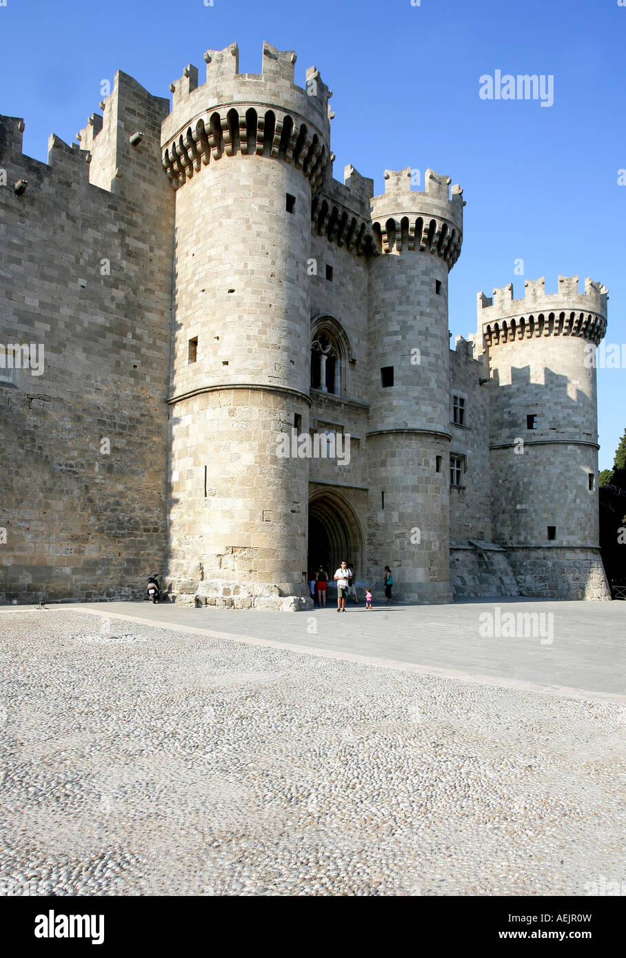 Il Granmaestro palace a Rodi, Grecia, Europa Foto Stock