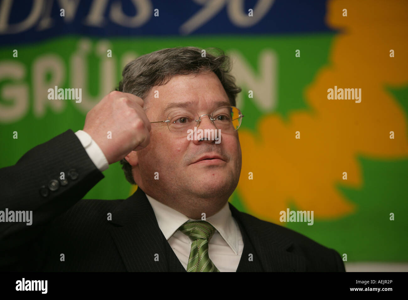 Reinhard Buetikofer, presidente del partito dei Verdi in Germania Foto Stock