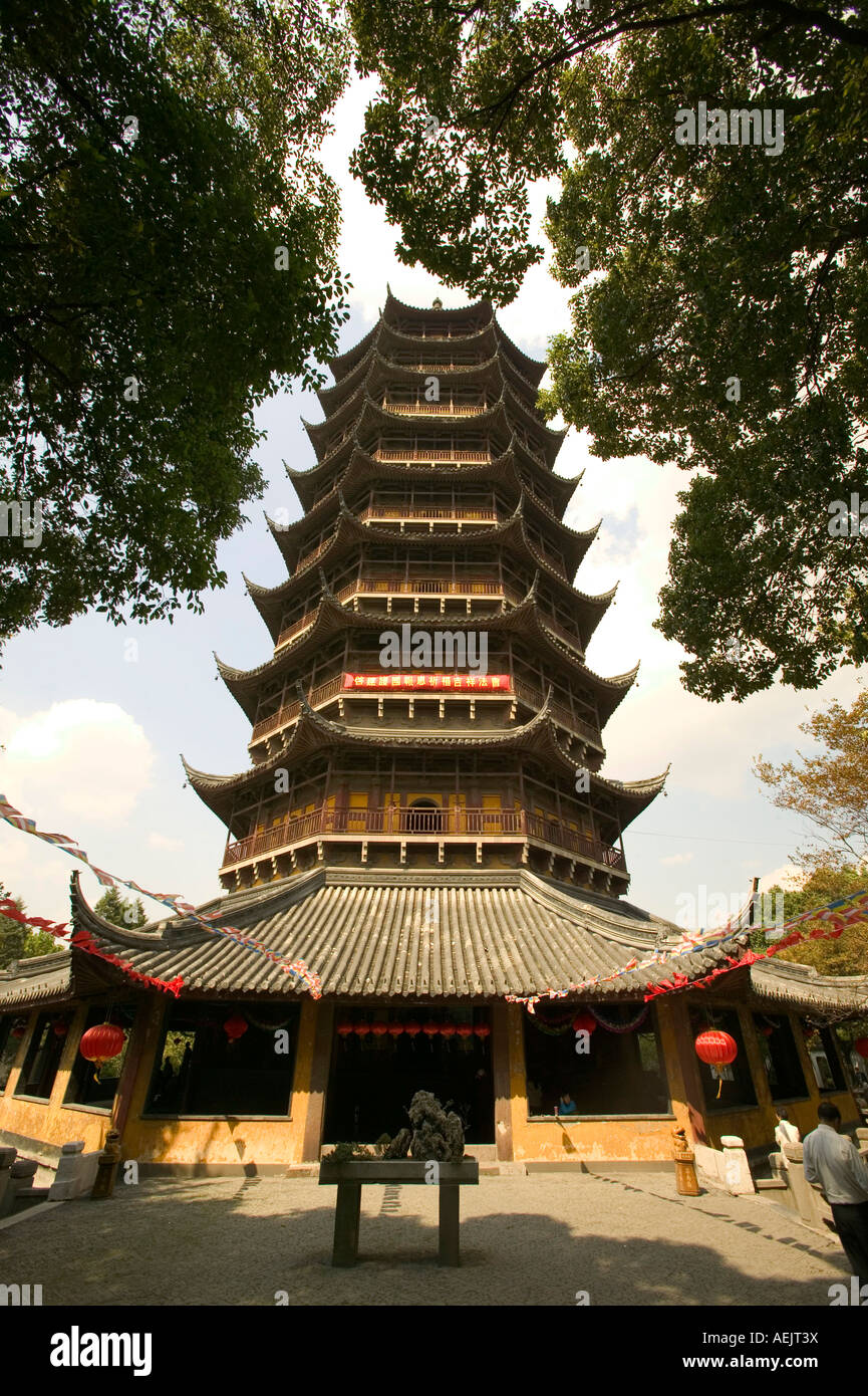 Tempio del nord Pagoda, Suzhou, Cina e Asia Foto Stock