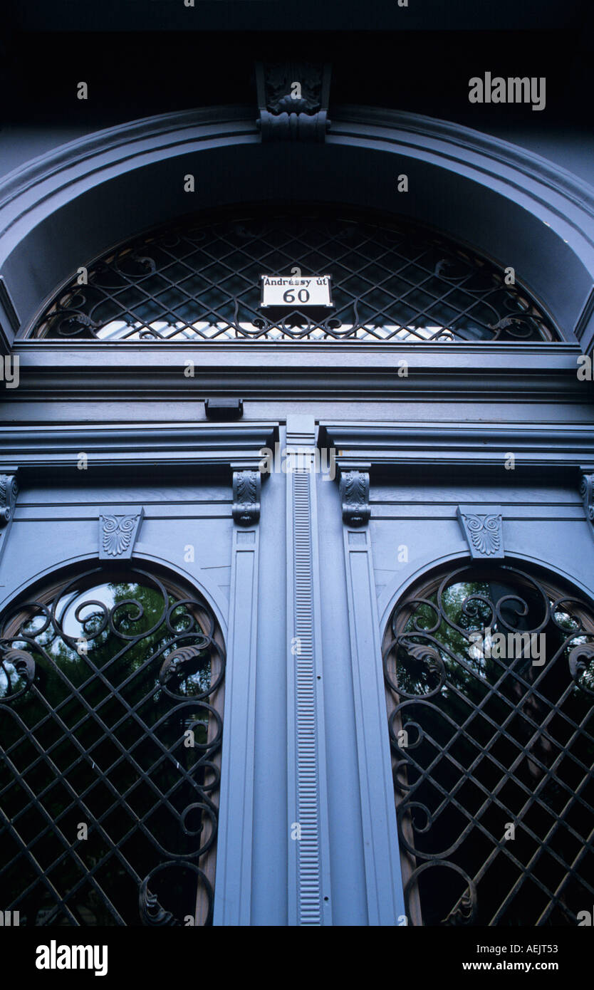 60 Andrassy Ut ex polizia segreta HQ Budapest Ungheria Foto Stock