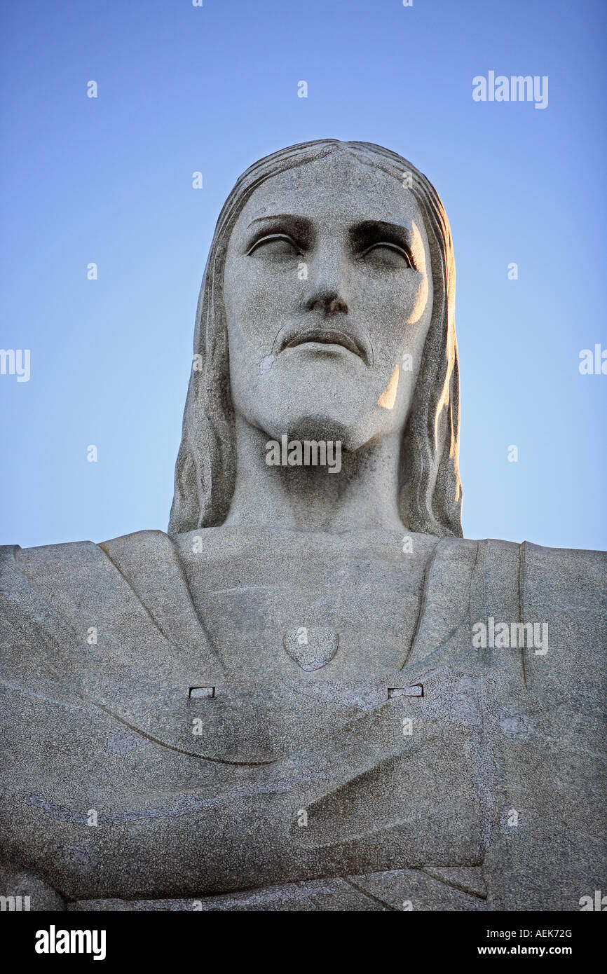Il Portrait Corcovado Cristo Redentore di Rio de Janeiro in Brasile Foto Stock