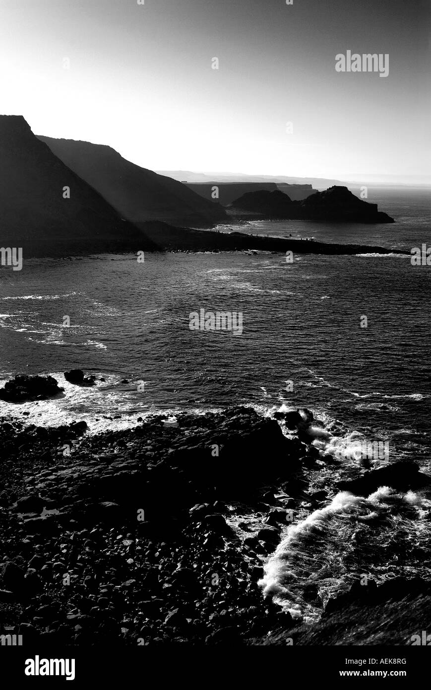 Giants Causeway costa di Antrim Irlanda del Nord Ulster Foto Stock