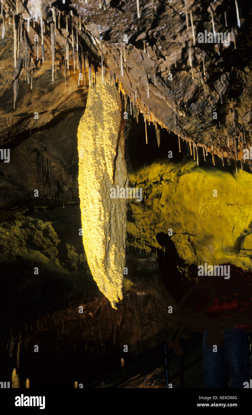 Castleisland County Kerry Crag Grotta Gigante e piccole stalattiti stalattiti Irlanda Foto Stock